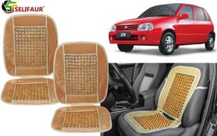 Selifaur Velvet, Wooden Bead Seating Pad For  Maruti Suzuki Universal For Car