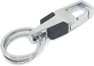 reyiys Stylish Double Ring Hook Keychain for Bike Man & Boys Keyring Key Chain