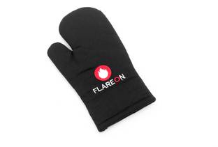 flareon Black Cotton Kitchen Linen Set