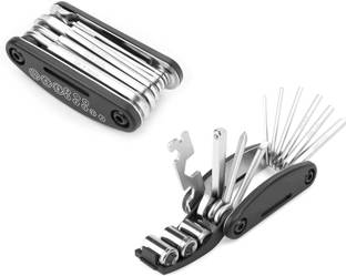 Xezon Universal Bicycle Repair 16 in 1 Stainless Steel Multi-Function Bicycle Tool Kit Cycling Bicycle Repair Tool Kit