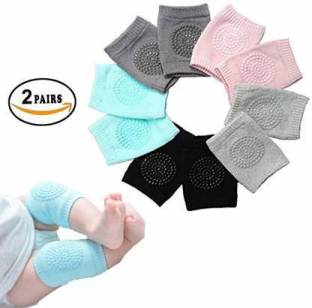 wecare Baby Crawling Knee Pad Non-Slip Multi Color Baby Knee Pads, knee pad for children, knee pads for kids (Baby Knee Pads Combo Pack Of 2 Pair) Multicolor Baby Knee Pads (LACE FINISH) Multicolor Baby Knee Pads