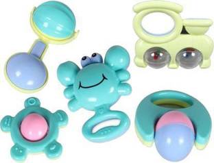 Jalaunsportscreations Bright and Colorful 5 Piece Rattle (Multicolor)4+9854+9+5 Rattle