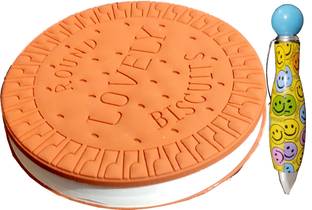 TECHNOCHITRA Unique Biscuit Shape Memo Pad Pocket Size Diary with Mini Pen Pocket-size Writing Pad Blank 100 Pages