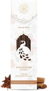Luxuriate Sandalwood Ayurvedic,Organic,Natural and Non-Toxic Incense Sticks-Great for Yoga, Meditation, Prayer, Home Fragrance, and as Air Purifie Natural Agarbatti Sandalwood