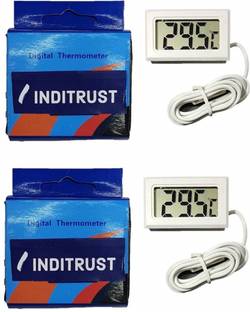 Inditrust 2 PCS Portable LCD Electronic Temperature Meter digital thermometer for Refrigerator Coolers Chillers Touch Free Kitchen Thermometer