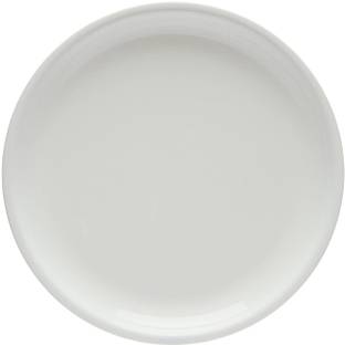 Everbuy 11 Inches /27 cm Microwave Safe Full Size White Round Dinner Plates Set for Home Picnic Diwali Parties Office Canteen (Made in India ) Dinner Plate