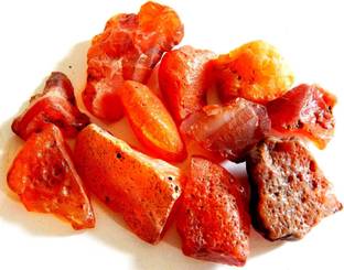 hoseki Yemeni Hakik Akik Pathar Carnelian Gem Stone for Pooja 100g stone Regular Asymmetrical Crystal Stone