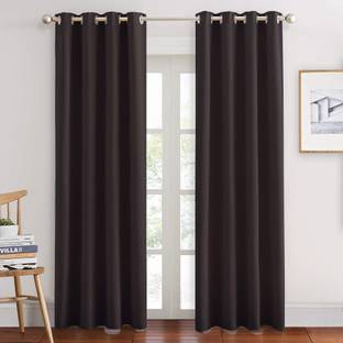 LE HAVRE 244 cm (8 ft) Silk Blackout Shower Curtain Single Curtain