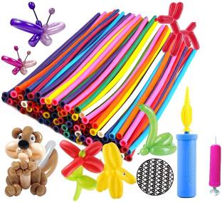 MZXQA Solid BALLOON TWISTER LATEX BT BALLOONS PACK OF 100 MULTICOLOUR Twister