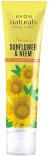 AVON NATURALS SUNFLOWER AND NEEM 3-IN-1 CLEANSER SCRUB MASK 100G Face Wash