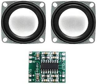 ERHIndia Combo of PAM8403 (HW-104) 3+3 watts Power Amplifier Board with 2 pcs of 4 ohm 3W Mini Magnet Speakers Electronic Components Electronic Hobby Kit