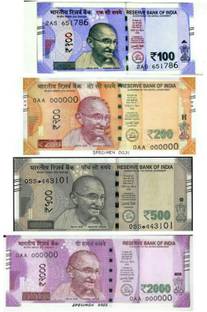 Ciconia Paper Dummy Indian Currency Notes - 400 Units, Each 100 Notes of 100, 200, 500, 2000 Rupee Notes for Children and School Projects -Multicolour Gag Toy