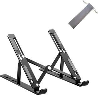 Bolsom Aluminum Alloy Adjustable Portable Foldable Laptop Stand bol-laptop-stand Aluminium Desk Stand Laptop Stand with Adjustable Height Compatible with Universal Laptops