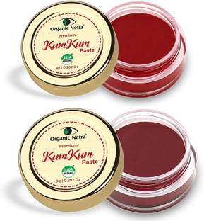 Organic Netra Sindoor/Kumkum Paste - Waterproof Chemical Free -16 Gm (Red & Maroon) Kumkum