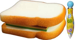 TECHNOCHITRA Bread Sandwich Shape Writing Memo Pad Mini Writing Pad Blank 80 Pages