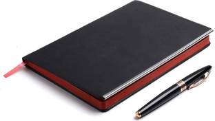 COI Black Diary Notebook - Vintage Faux Leather A5 Travel Journal to Do List Planner Diary for Business, Professional for Office Going Men and Women A5 Diary RULED 180 Pages