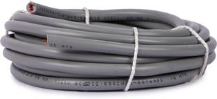 Oxcord 2 core round copper wires and cables 2.5 mm for domestic and industrial electric connections ( 15 Metres ) 2.5 sq/mm Grey 15 m Wire