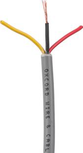 Oxcord 3 core Round Copper Wires and Cables 0.75mm 10 Meter 5 sq/mm Grey 10 m Wire