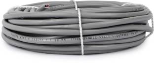 Oxcord 2 core round copper wires and cables 1.5mm for domestic and industrial electric connections ( 30 Metres ) 1.5 sq/mm Grey 30 m Wire