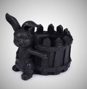 Inara Creation Rabbit Black Polyresin Ashtray
