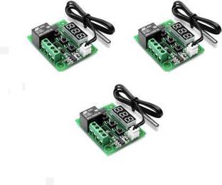 shraddha robotics XH-W1209 DC 12V LED Digital Thermostat Temperature Control Thermometer Thermo Controller Switch Module + NTC Sensor ( Pack of 3 ) Temperature Sensor and Controller Electronic Hobby Kit