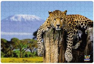 Webby Leopard Sitting on a Tree Jigsaw Puzzle, 252 pieces
