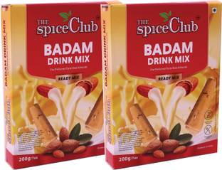The Spice Club Badam Drink Mix 200g - Pack of 2 , The prefered Taste Real Almonds., No Artificial color & flavours 400 g