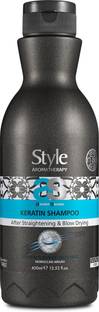 Style Aromatherapy Professional Keratin Shampoo SLS/SLES Free, Salt Free, Sulphate Free, Paraben Free After Straightening & Smoothening