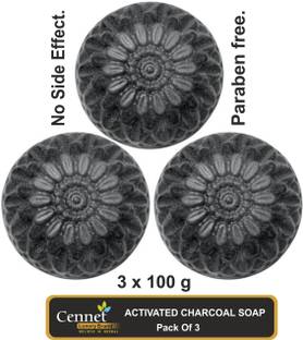 CENNET  Activated Charcoal Soap For Anti Wrinkle , Acne , Blackheads , Natural Detox Face Soap Face & Body Soap