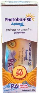 Photoban Sunscreen - SPF 50 PA+++ - 50 Aquagel SPF 50