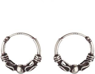 jsaj 925 Sterling Silver ROUND BAALI 12MM for Girls and Womens Silver Hoop Earring