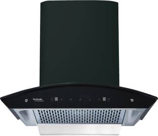 Hindware OASIS BLK 60 1350CMH WITH MOTION SENSOR Auto Clean Wall Mounted black 1350 CMH Chimney