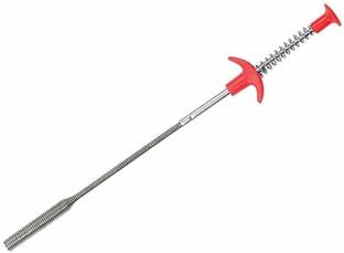 DK FASHION Sink Cleaning Hook Sewer, Spring Cleaner Stainless Steel Hair Catching Sink Overflow Drain Cleaning Drain Clog Water Pipe Sink Cleaner Snake Unblocked Kitchen Bath Rod Hair Remover Crystal Drain Opener