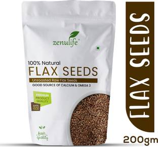 zenulife Raw Flax Seeds for eating and Weight Loss Fast Brown Flax Seeds