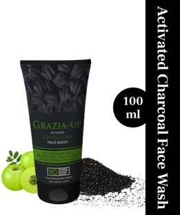 GRAZIA UP Activated Charcoal  For Oil Control And Pollution Defence -Paraben, Silicone, Sulphate & Colour Free Face Wash