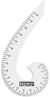 KHYATI Tailoring/ Sewing Designing French Curve Scale- 1 pc of French curve 6 shape with marking (36 cm) - Sewing Kit Ruler