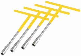 GSK Cut T-Type Handle Socket Wrench Pack of 8MM, 10 MM, 12MM, 14 MM Single Sided T Type Wrench