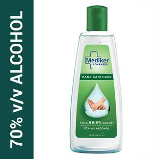 MEDIKER Alcohol Based Instantly Kills 99.9% Germs Without Water Hand Sanitizer Bottle
