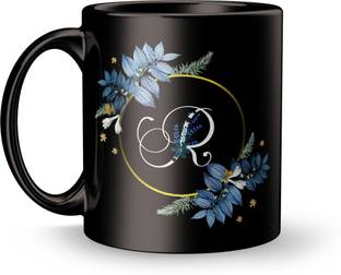 Dreamlivproducts Letter R Design Print Gift For Friend. Ceramic Coffee Mug