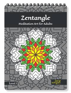 Zentangle Meditation Art Coloring Book for Adults (Level 1)
