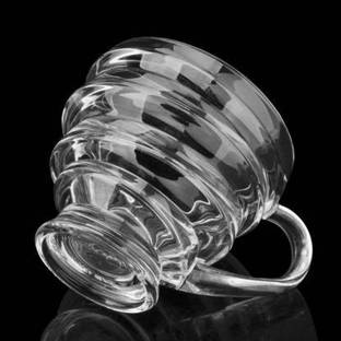 CHIKA Pack of 6 Glass SQUARE CUP TEA PACK OF 6