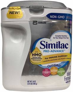 SIMILAC Pro-Advance Infant Formula (HMO) (Non-GMO) - 964G (34oz) (USA) (Pack of 2)