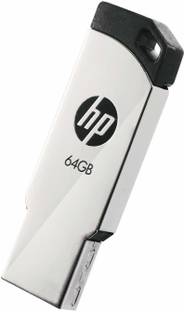 HP V236w 64 Pen Drive Compatible with Desktop Computer, Television, Laptop USB 2.0 Metal Case