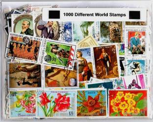 GOLD MINT 1000 Different India & World Postage stamps Pack Stamp Collection Starter Kit