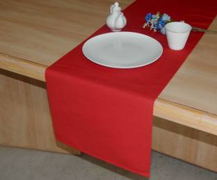 Home Colors.in Red 132 cm Table Runner