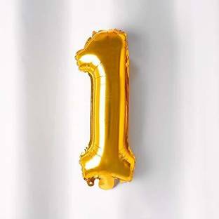 Kapoor stores Solid One Number Foil Toy Balloon Balloon