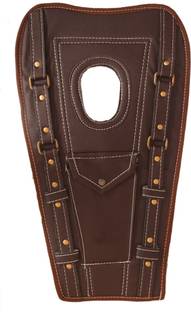 TRENDZ REXINE WORK TRW-RETCF-BROWN-004 Strap Royal Enfield Classic 350 Bike Tank Cover