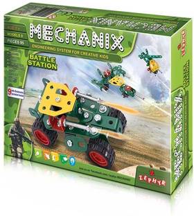 MECHANIX Boys And Girls Engineering System STEM Education System For Children Sets Start With An Easy To Construct Model And Gradually the Model Become More Challenging As The Skill Of The Builder Grows|Easy To Understand Step By Step Manual is Provide To Guide The Builder Initially Till He\She is Confident To Handle The Construction On Their Own|Made In India|5 Models|110 Pcs|Age Group Of 8 Year|