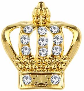 Om Jewells Indo Western Wear Classic Design Crown Brooch Brooch