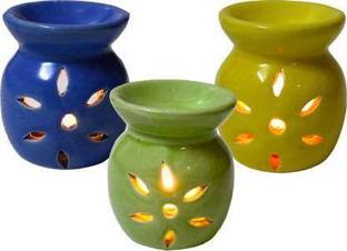 BHARTI TRADERS Ceramic Tealight Holder Set